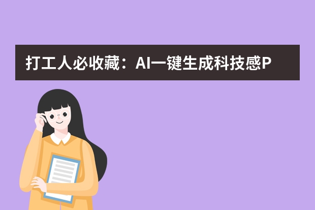 打工人必收藏：AI一鍵生成科技感PPT，老板看了直點贊