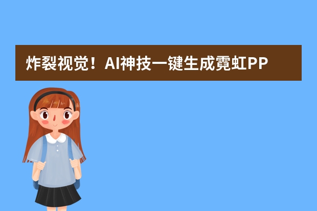 炸裂視覺！AI神技一鍵生成霓虹PPT，秒變賽博朋克大片