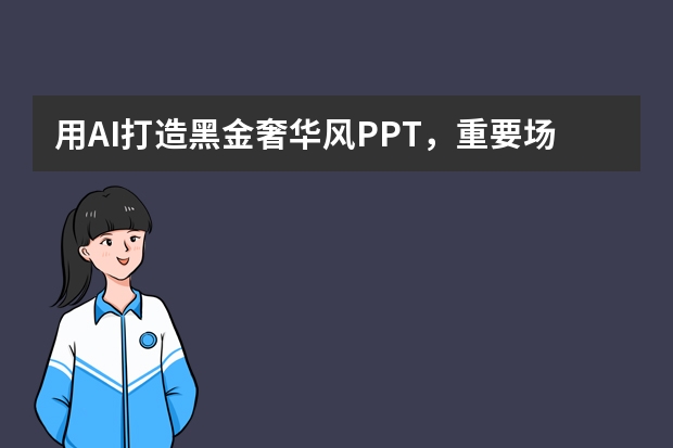用AI打造黑金奢華風(fēng)PPT，重要場(chǎng)合演示氣場(chǎng)全開